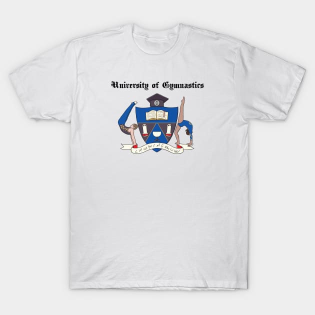 University of Gymnastics (Light) T-Shirt by flipflytumble